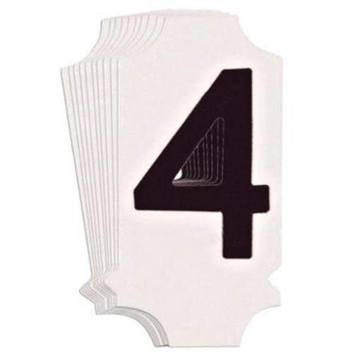 Quick-Align® Individual Gothic Number and Letter Labels, 4, 1" H, Black