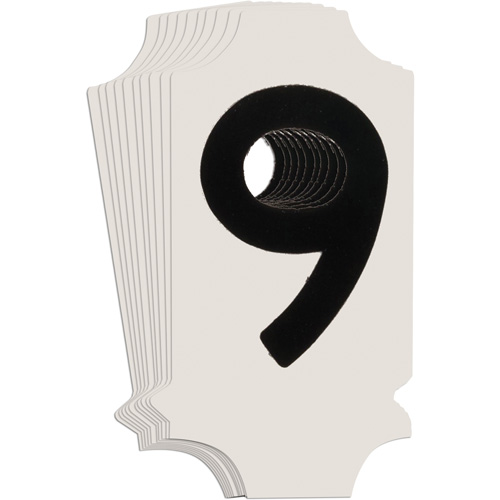 Quick-Align® Individual Gothic Number and Letter Labels, 9, 1" H, Black