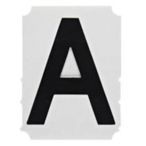 Quick-Align® Individual Gothic Number and Letter Labels, A, 1" H, Black