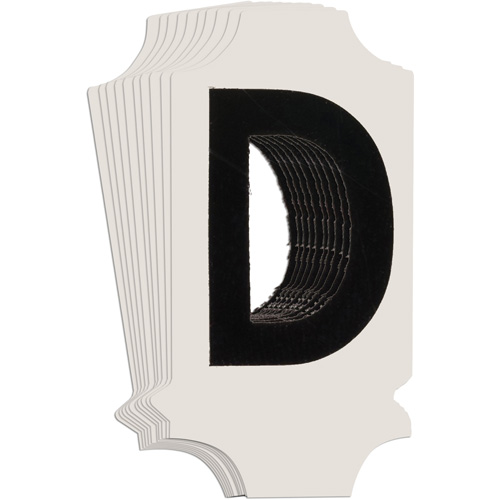 Quick-Align® Individual Gothic Number and Letter Labels, D, 1" H, Black