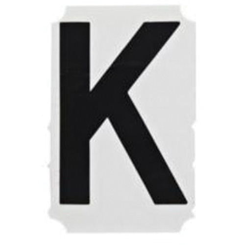 Quick-Align®Individual Gothic Number and Letter Labels, K, 1" H, Black