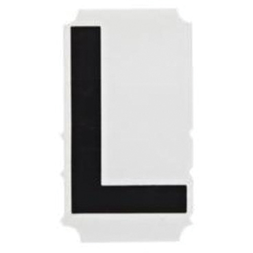 Quick-Align®Individual Gothic Number and Letter Labels, L, 1" H, Black