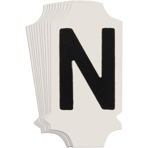 Quick-Align® Individual Gothic Number & Letter Labels, N, 1" H, Black