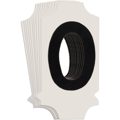 Quick-Align® Individual Gothic Number & Letter Labels, O, 1" H, Black