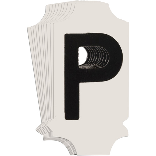 Quick-Align® Individual Gothic Number & Letter Labels, P, 1" H, Black