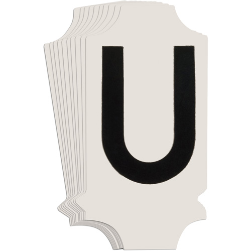 Quick-Align® Individual Gothic Number & Letter Labels, U, 1" H, Black