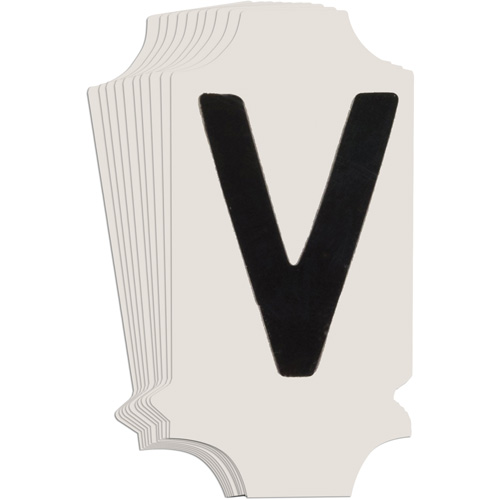 Quick-Align® Individual Gothic Number & Letter Labels, V, 1" H, Black