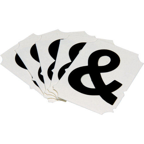 Quick-Align® Individual Gothic Number & Letter Labels, Ampersand (&), 2" H, Black