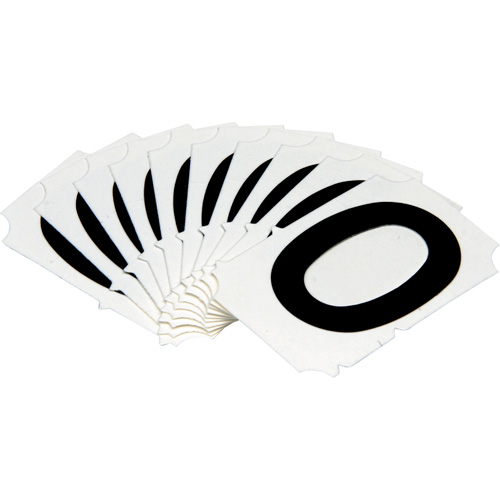 Quick-Align® Individual Gothic Number and Letter Labels, 0, 2" H, Black