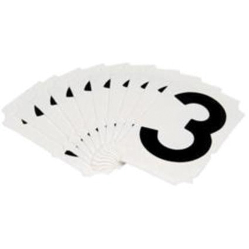 Quick-Align® Individual Gothic Number and Letter Labels, 3, 2" H, Black