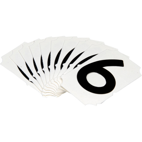 Quick-Align® Individual Gothic Number and Letter Labels, 6, 2" H, Black