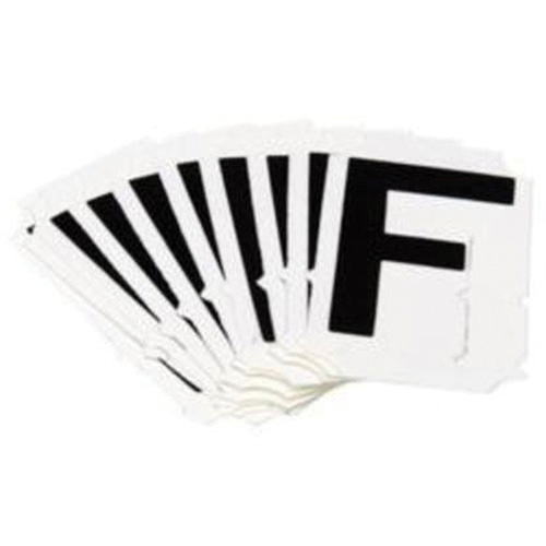 Quick-Align® Individual Gothic Number and Letter Labels, F, 2" H, Black