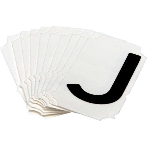 Quick-Align®Individual Gothic Number and Letter Labels, J, 2" H, Black