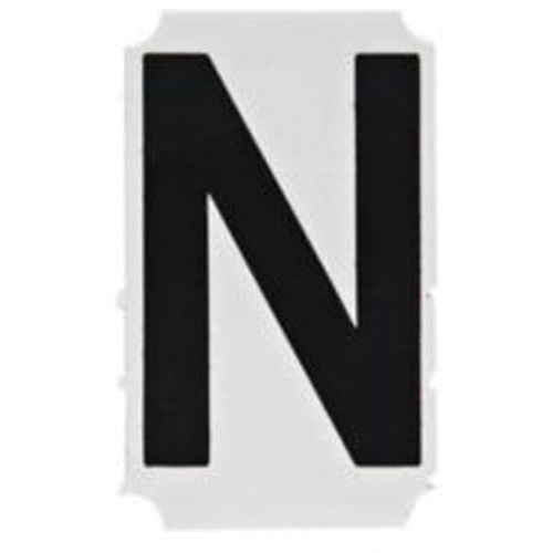 Quick-Align® Individual Gothic Number & Letter Labels, N, 2" H, Black