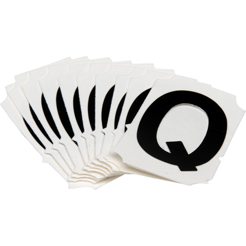 Quick-Align® Individual Gothic Number & Letter Labels, Q, 2" H, Black