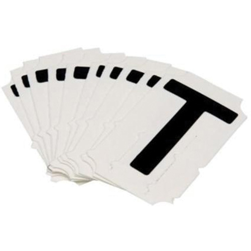 Quick-Align® Individual Gothic Number & Letter Labels, T, 2" H, Black