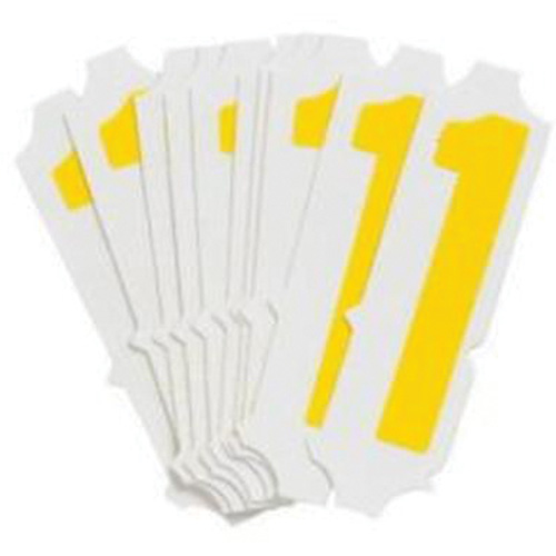 Quick-Align® Individual Gothic Number and Letter Labels, 1, 2" H, Yellow