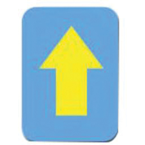 Quick-Align® Individual Gothic Number and Letter Labels, Arrow Symbol, 2" H, Yellow