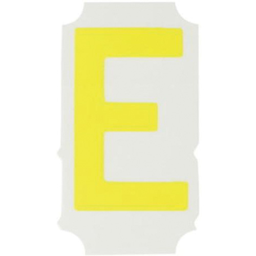 Quick-Align® Individual Gothic Number and Letter Labels, E, 2" H, Yellow