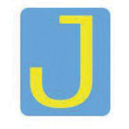 Quick-Align®Individual Gothic Number and Letter Labels, J, 2" H, Yellow