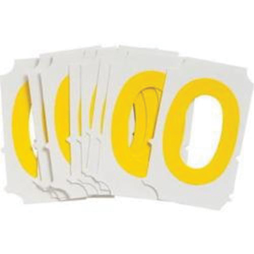 Quick-Align® Individual Gothic Number & Letter Labels, O, 2" H, Yellow