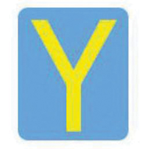 Quick-Align® Individual Gothic Number & Letter Labels, Y, 2" H, Yellow