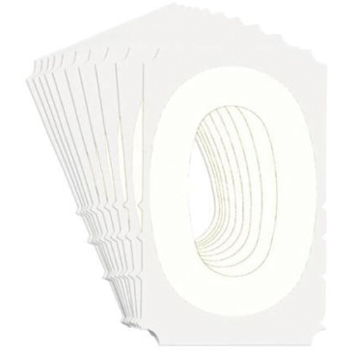 Quick-Align® Individual Gothic Number and Letter Labels, 0, 2" H, White