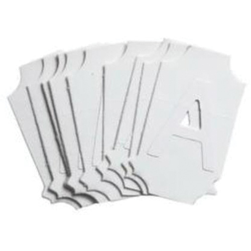 Quick-Align® Individual Gothic Number and Letter Labels, A, 2" H, White