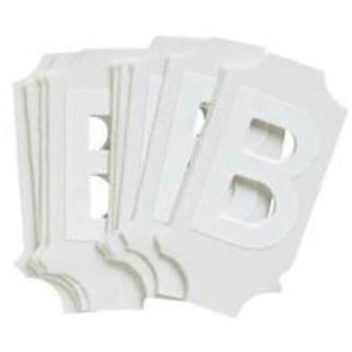 Quick-Align® Individual Gothic Number and Letter Labels, B, 2" H, White