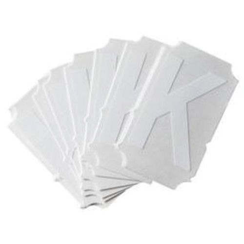 Quick-Align®Individual Gothic Number and Letter Labels, K, 2" H, White