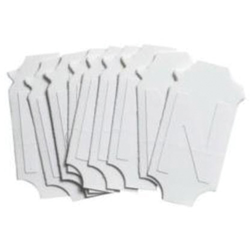 Quick-Align® Individual Gothic Number & Letter Labels, N, 2" H, White