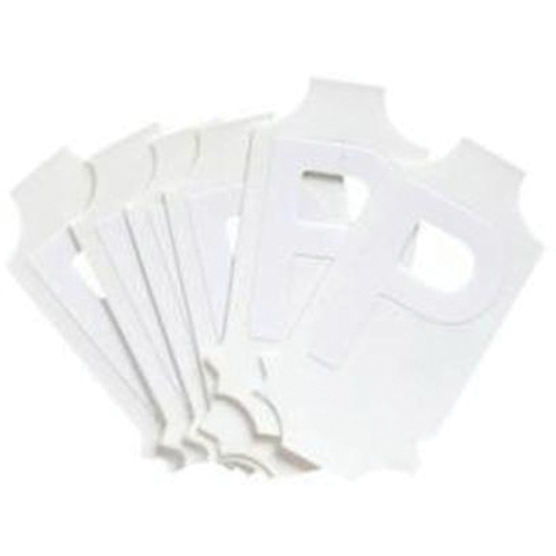 Quick-Align® Individual Gothic Number & Letter Labels, P, 2" H, White