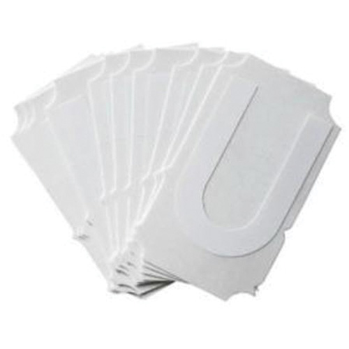 Quick-Align® Individual Gothic Number & Letter Labels, U, 2" H, White