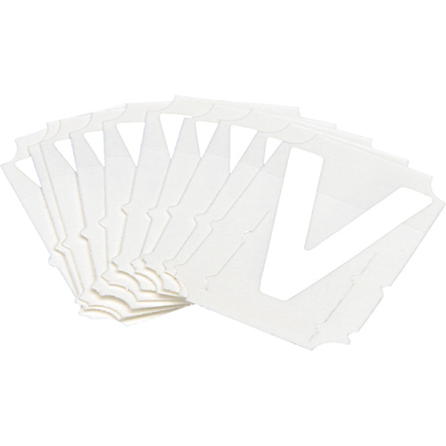 Quick-Align® Individual Gothic Number & Letter Labels, V, 2" H, White