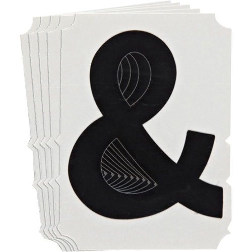 Quick-Align® Individual Gothic Number & Letter Labels, Ampersand (&), 3" H, Black