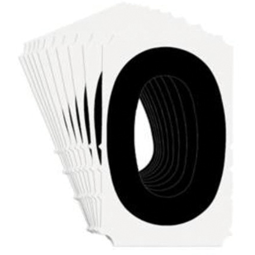 Quick-Align® Individual Gothic Number and Letter Labels, 0, 3" H, Black