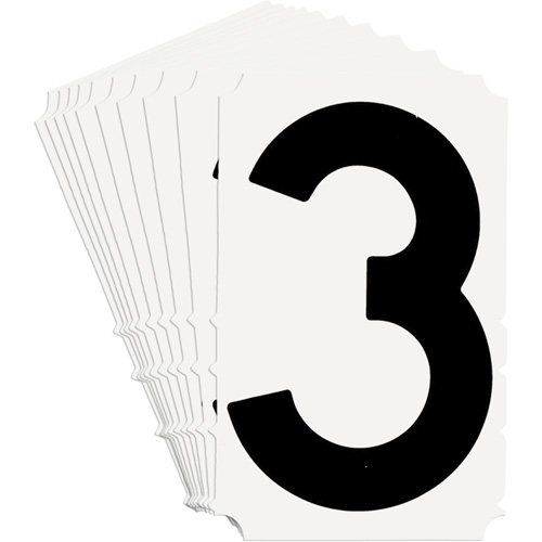 Quick-Align® Individual Gothic Number and Letter Labels, 3, 3" H, Black