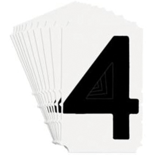 Quick-Align® Individual Gothic Number and Letter Labels, 4, 3" H, Black