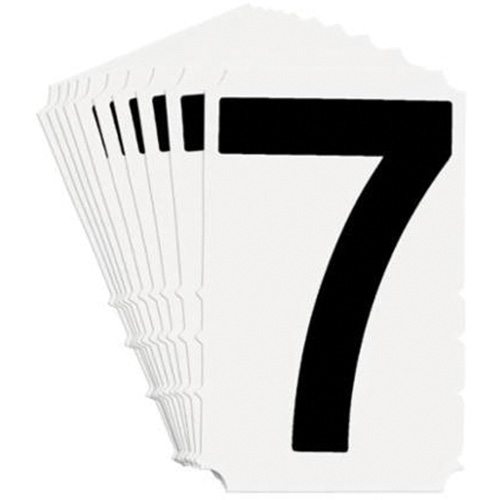 Quick-Align® Individual Gothic Number and Letter Labels, 7, 3" H, Black