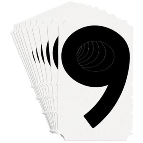 Quick-Align® Individual Gothic Number and Letter Labels, 9, 3" H, Black