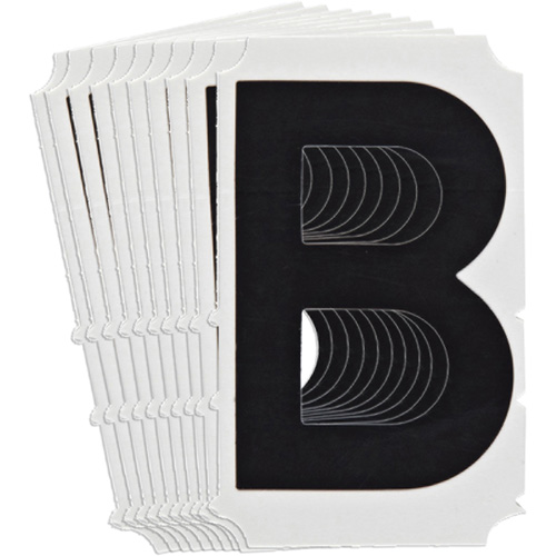 Quick-Align® Individual Gothic Number and Letter Labels, B, 3" H, Black