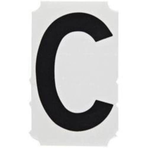 Quick-Align® Individual Gothic Number and Letter Labels, C, 3" H, Black