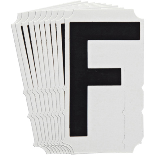 Quick-Align® Individual Gothic Number and Letter Labels, F, 3" H, Black