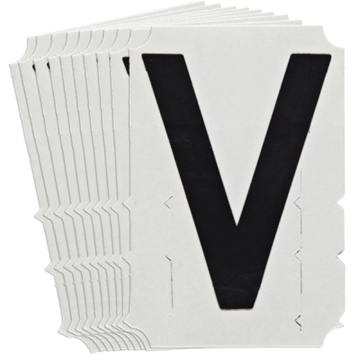 Quick-Align® Individual Gothic Number & Letter Labels, V, 3" H, Black
