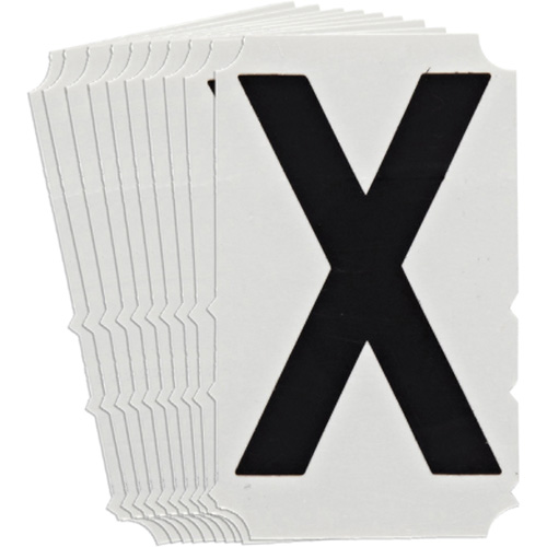 Quick-Align® Individual Gothic Number & Letter Labels, X, 3" H, Black