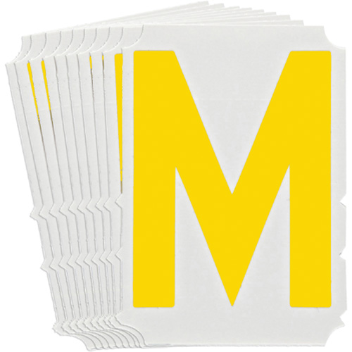 Quick-Align® Individual Gothic Number & Letter Labels, M, 3" H, Yellow