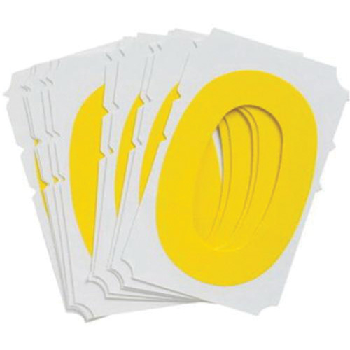 Quick-Align® Individual Gothic Number & Letter Labels, O, 3" H, Yellow