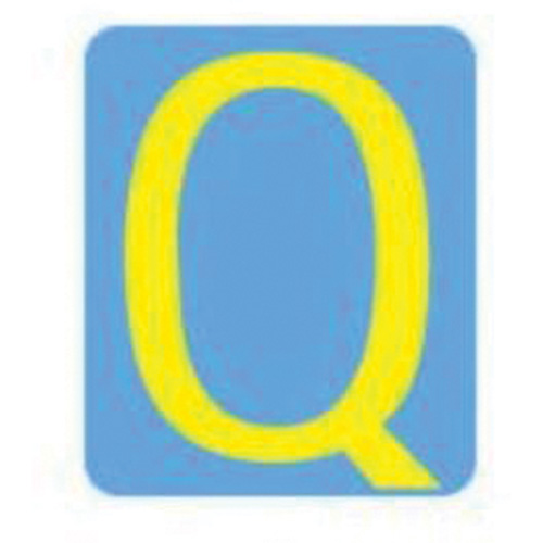 Quick-Align® Individual Gothic Number & Letter Labels, Q, 3" H, Yellow