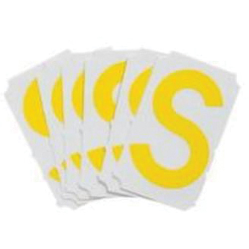 Quick-Align® Individual Gothic Number & Letter Labels, S, 3" H, Yellow