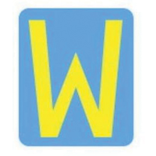 Quick-Align® Individual Gothic Number & Letter Labels, W, 3" H, Yellow
